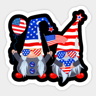 Funny 4th of july gnome Sticker